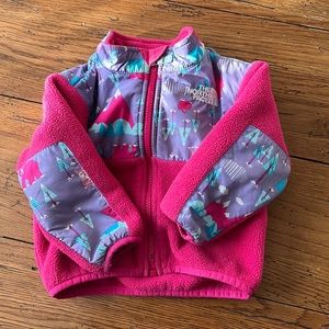 Pink fleece North Face jacket